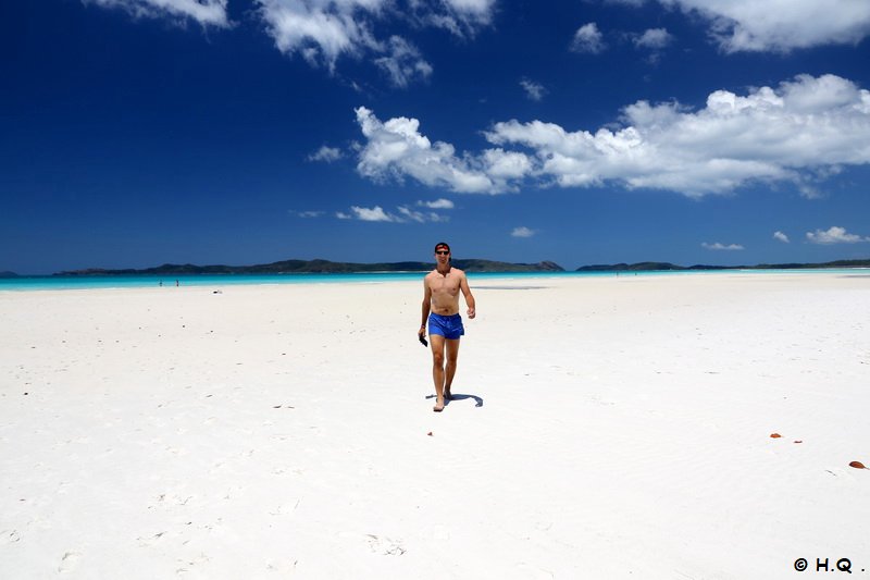 Holger  am Whitehaven Beach im Hill Inlet - Whitsunday Island