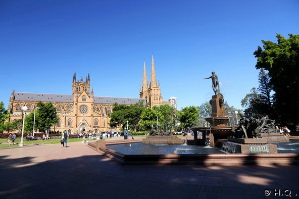 Archibald Fountain vor der St. Marys Cathedral - Sydney Archibald Fountain vor der St. Marys Cathedral - Sydney