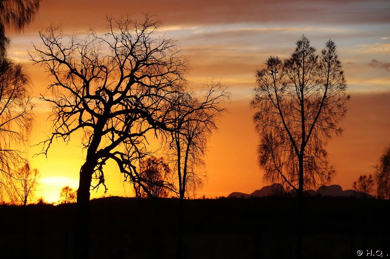 Sonnenuntergang im Uluru-Kata Tjuta-National Park