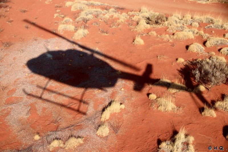 Schattenspiele mit dem Heli