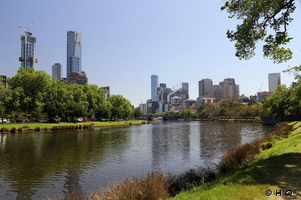 Yarra River Promende - Melbourne - Victoria - Australien Yarra River Promende - Melbourne - Victoria - Australien