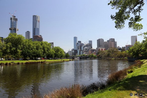 Yarra River Promende - Melbourne - Victoria - Australien