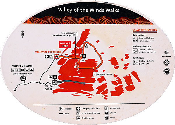 Valley of the Winds Wanderkarte
