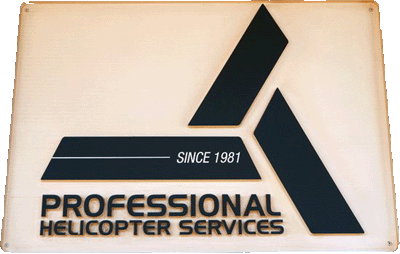 Professional Helicopter Services Schild