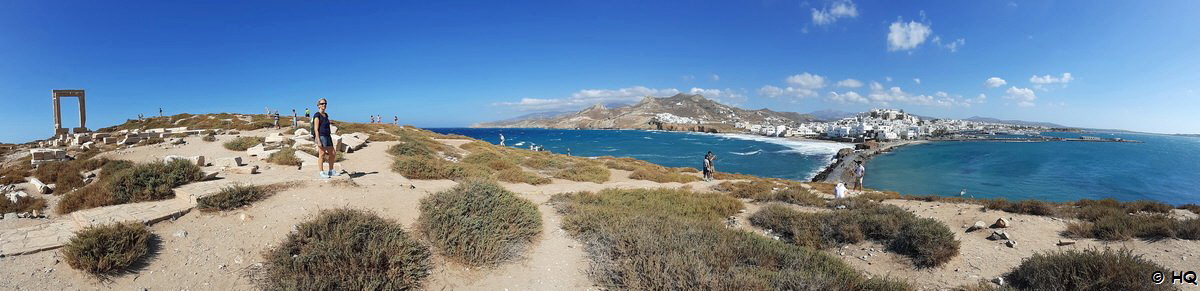 Panorama Portara und Naxos Stadt