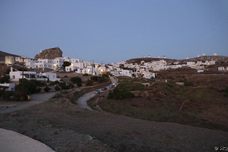Chora von Amorgos bei Dmmerung