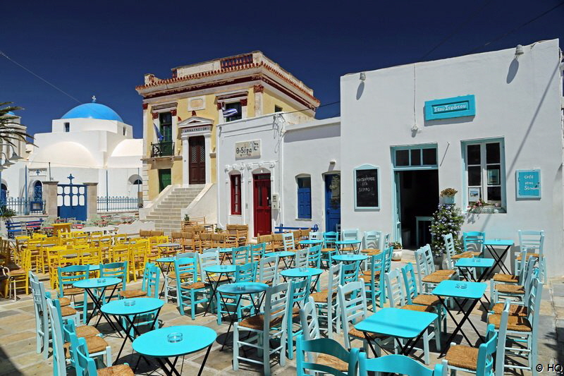 Rathausplatz in der Chora von Serifos