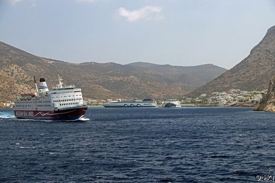 Die Aegean Sea Lines Anemos verl�sst Sifnos