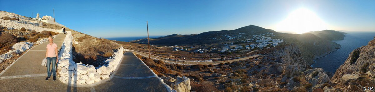 Auf dem Weg zum Sonnenuntergang von Folegandros