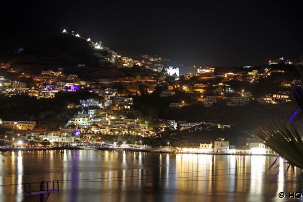 Chora Ios at night