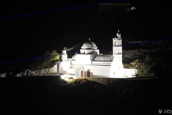 Kirche Agia Irini at night