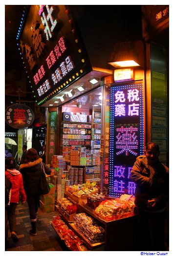 Beleuchtete Schilder in Nathan Road - Hongkong