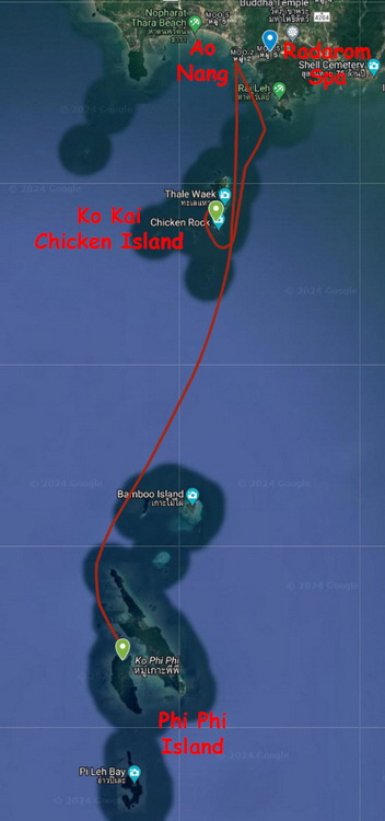 Unsere Tagesroute der Katamaran Kreuzfahrt