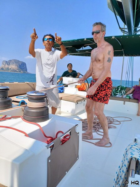 Sem und Mac setzen die Segel