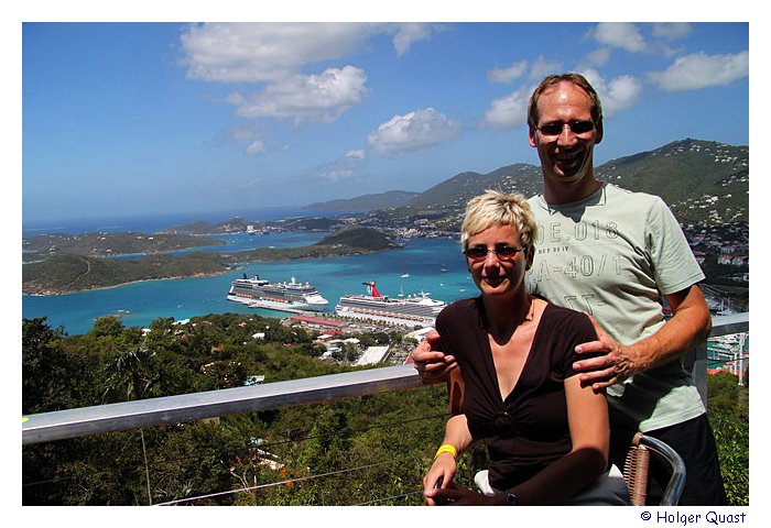 Ela und Holger am  Paradise Point - st Thomas