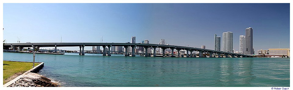 Skyline Miami und  Mac Arthur Causeway