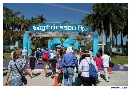 Eingang zu den Sony Ericsson Tennis Open - Miami