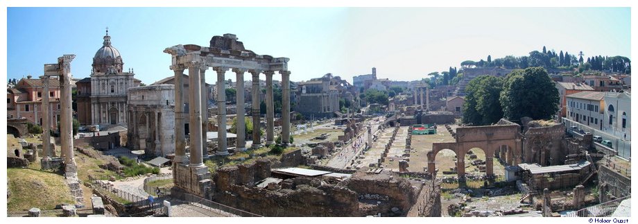 Blick vom Palatin  auf das Forum Romanum- Rom