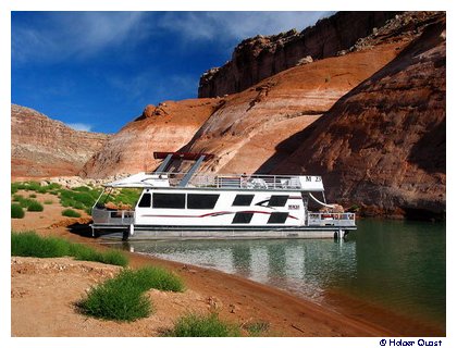 Unser Houseboat am auf dem Lake Powell Unser Houseboat am auf dem Lake Powell
