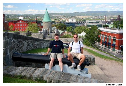 Peter und Holger auf der Stadtmauer - Quebec City Peter und Holger auf der Stadtmauer - Quebec City