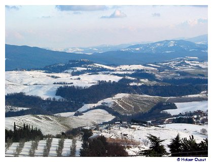 Blick auf die Toskana von Volterra