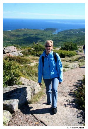 Ela auf dem Cadillac Mountain - Acadia National Park