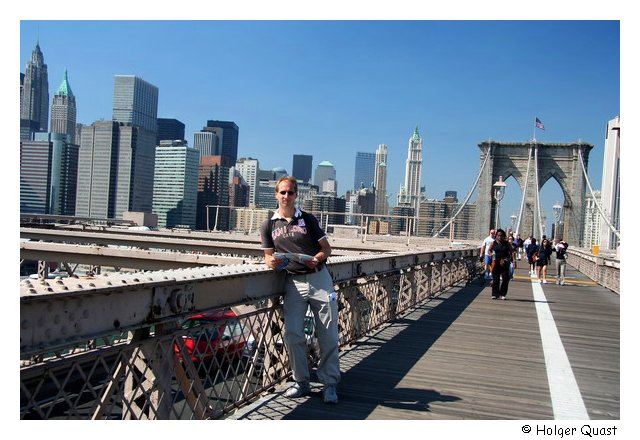 Skyline New York von der Brooklyn Bridge