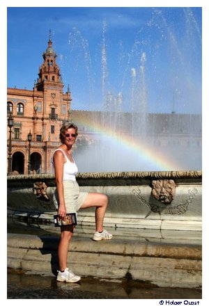 Ela auf dem Plaza de Espana Ela auf dem Plaza de Espana