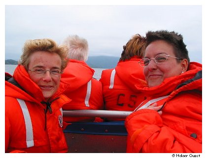 Ela und Nicole auf dem Zodiac