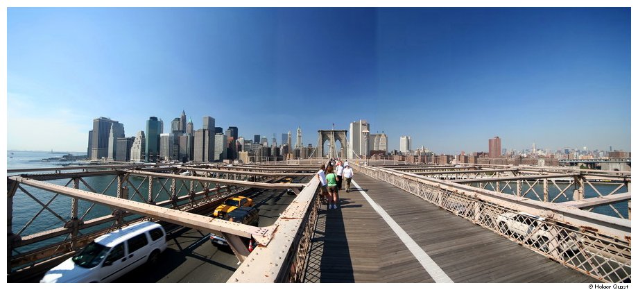 Skyline Manhatten von der Brooklyn Bridge Skyline Manhatten von der Brooklyn Bridge