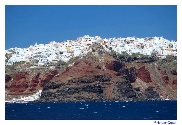 Oia Santorini von Bord des Dream Catchers