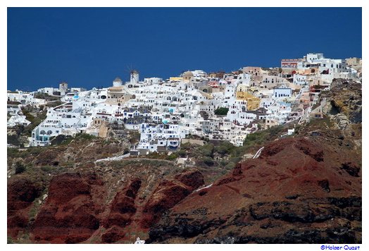 Oia Santorini von Bord des Dream Catchers