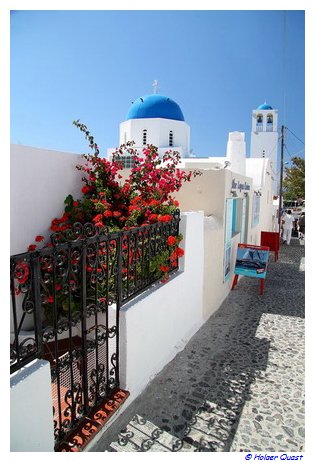 Gasse von Firostefani - Santorini