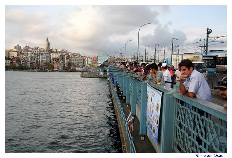 Istanbul - Angler auf der Galata Br�cke