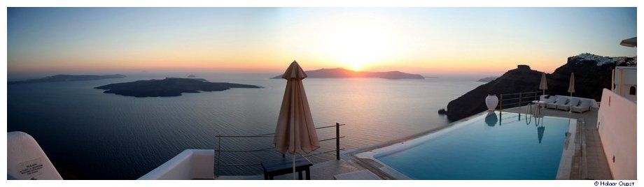 Santorini Sunset Panorama - Santorini Sonnenuntergang Panorama