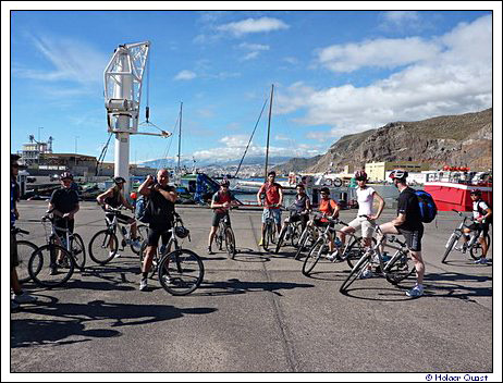 Die Biker im Fischereihafen von Teneriffa Die Biker im Fischereihafen von Teneriffa