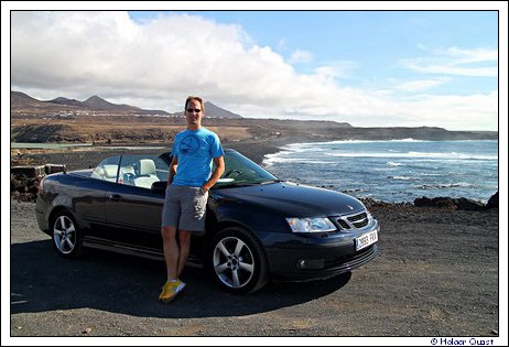 Holger am strand von Playa de Janubio - Lanzarote Holger am strand von Playa de Janubio - Lanzarote