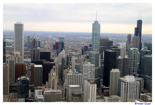 Blick vom 360° Chicago des Hancock Tower auf Chicago Blick vom 360° Chicago des Hancock Tower auf Chicago