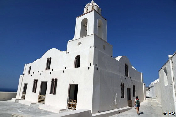 Kirche Agios Konstantinos whrend der Renovierung - Manolas auf Thirassia Santorini