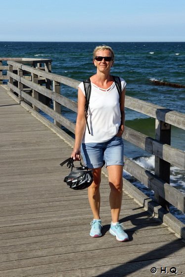 Ela auf der Seebr�cke in Heiligendamm