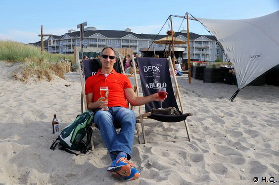 Holger in der Beach Bar Deck 7 am Strand von Heiligenhafen