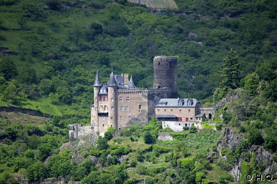 Burg Katz vom Loreleyfelsen gesehen