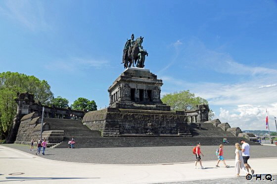 Reiterstandbild desdeutschen Kaiser Wilhelm I - Deutsches Eck - Koblenz