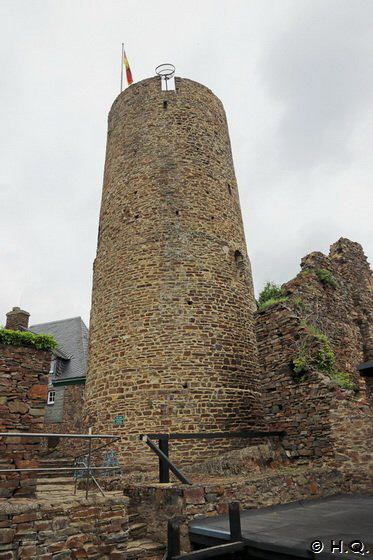 Kölner Turm mit Signalkorb - Kölner Burg - Burg Thurant Kölner Turm mit Signalkorb - Kölner Burg - Burg Thurant