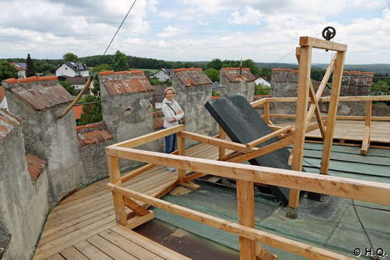 Ela auf dem Turm der Burg Randeck Ela auf dem Turm der Burg Randeck