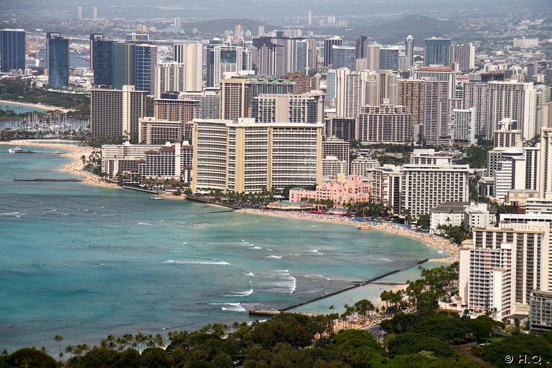 Waikiki Beach vom Diamond Head Waikiki Beach vom Diamond Head