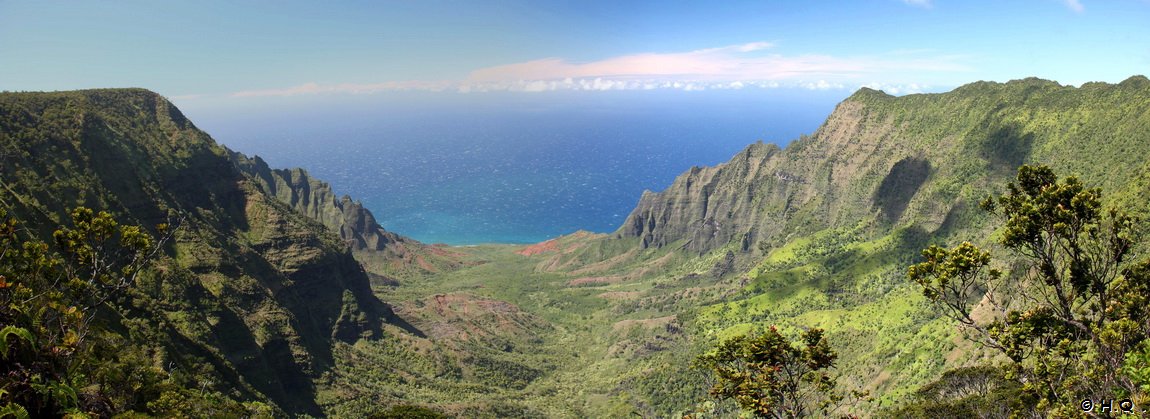 Blick ins Kalalau Valley und an die Na Pali Coast im Waimea Canyon State Park