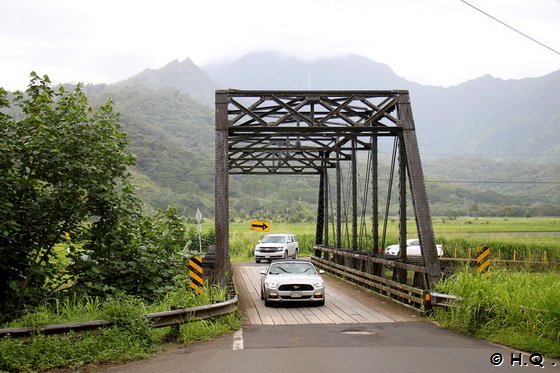 Hanalei Bridge Kauai - einspurige Brcke