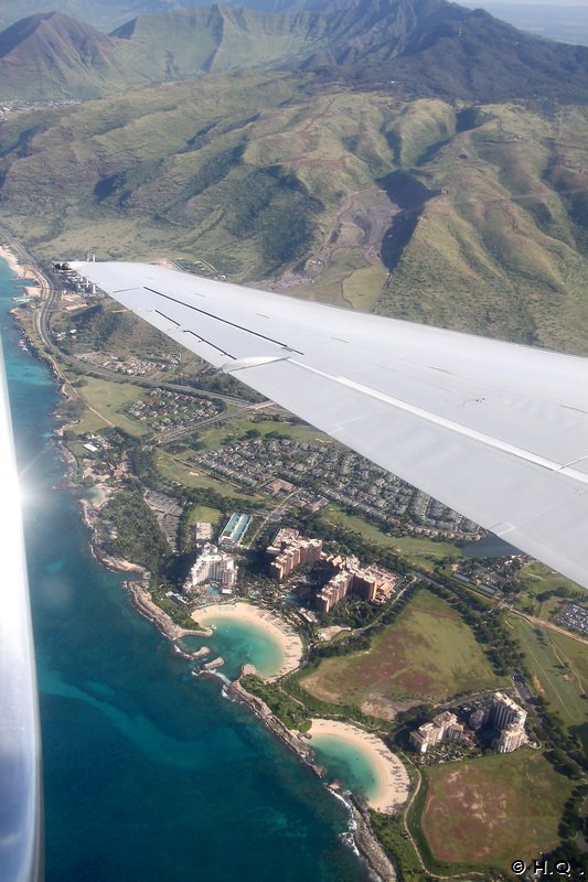 Oahu auf der Luft...