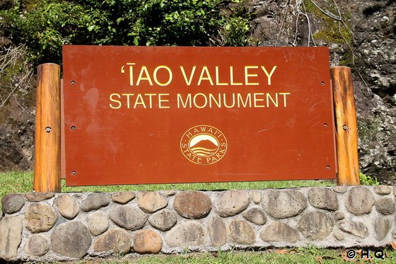 Iao Valley State Park Eingangsschild Iao Valley State Park Eingangsschild
